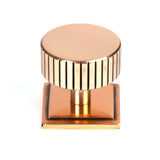From The Anvil - Polished Bronze Judd Cabinet Knob - 38mm (Square) | Sku. 50480 | Trade Door Handles.