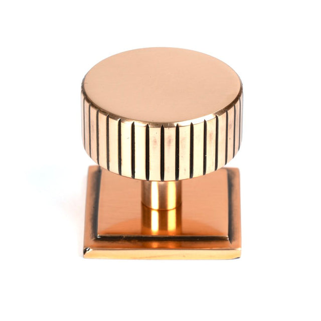 From The Anvil - Polished Bronze Judd Cabinet Knob - 38mm (Square) | Sku. 50480 | Trade Door Handles.