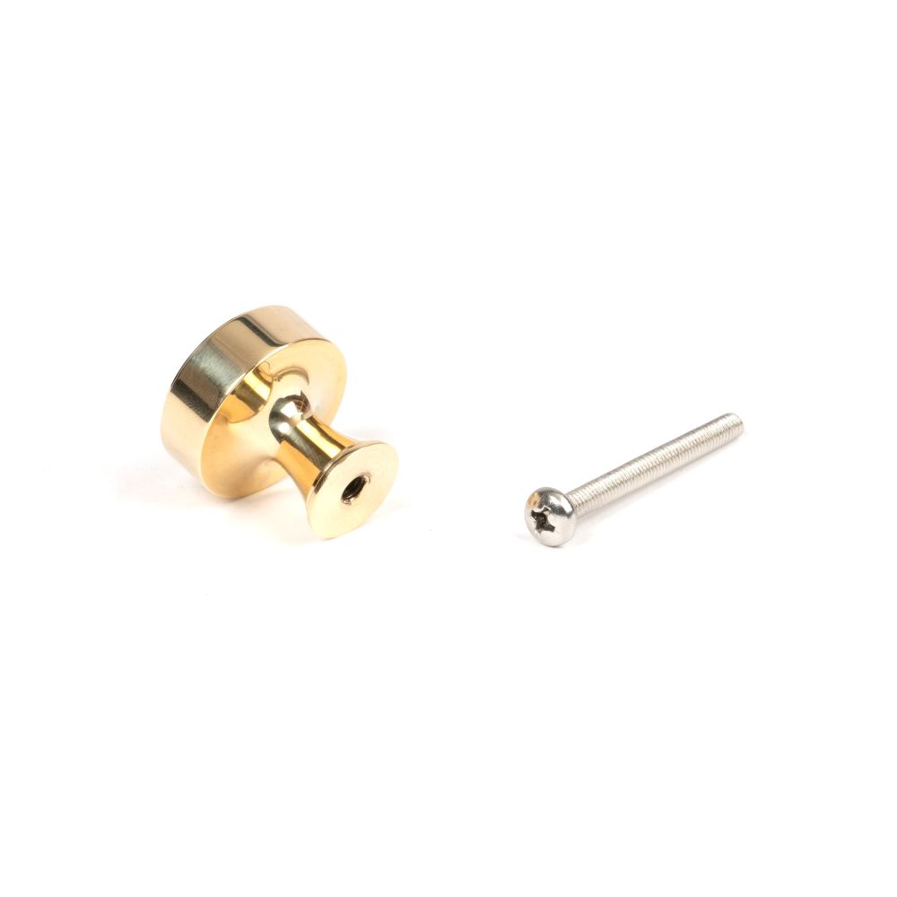 From The Anvil - Polished Brass Scully Cabinet Knob - 25mm | Sku. 50484 | Trade Door Handles.