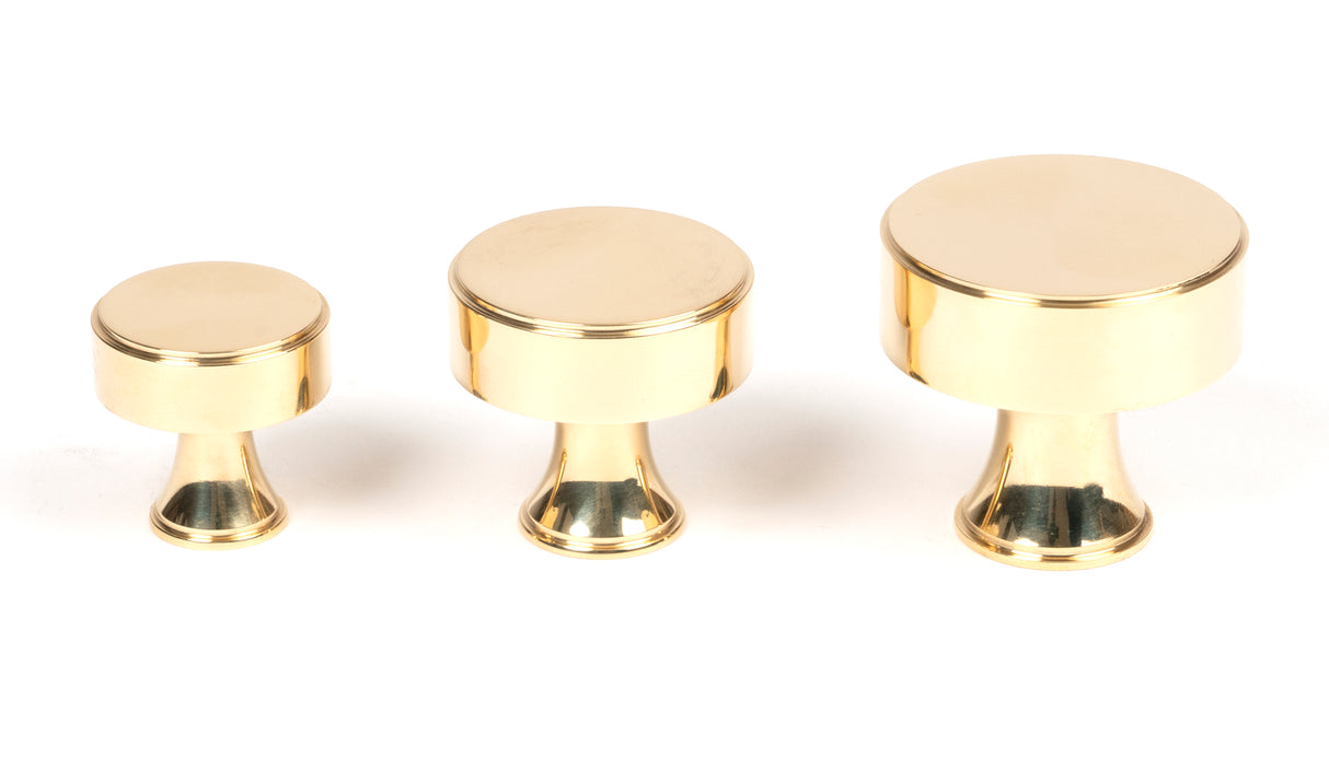 From The Anvil - Polished Brass Scully Cabinet Knob - 32mm | Sku. 50485 | Trade Door Handles.