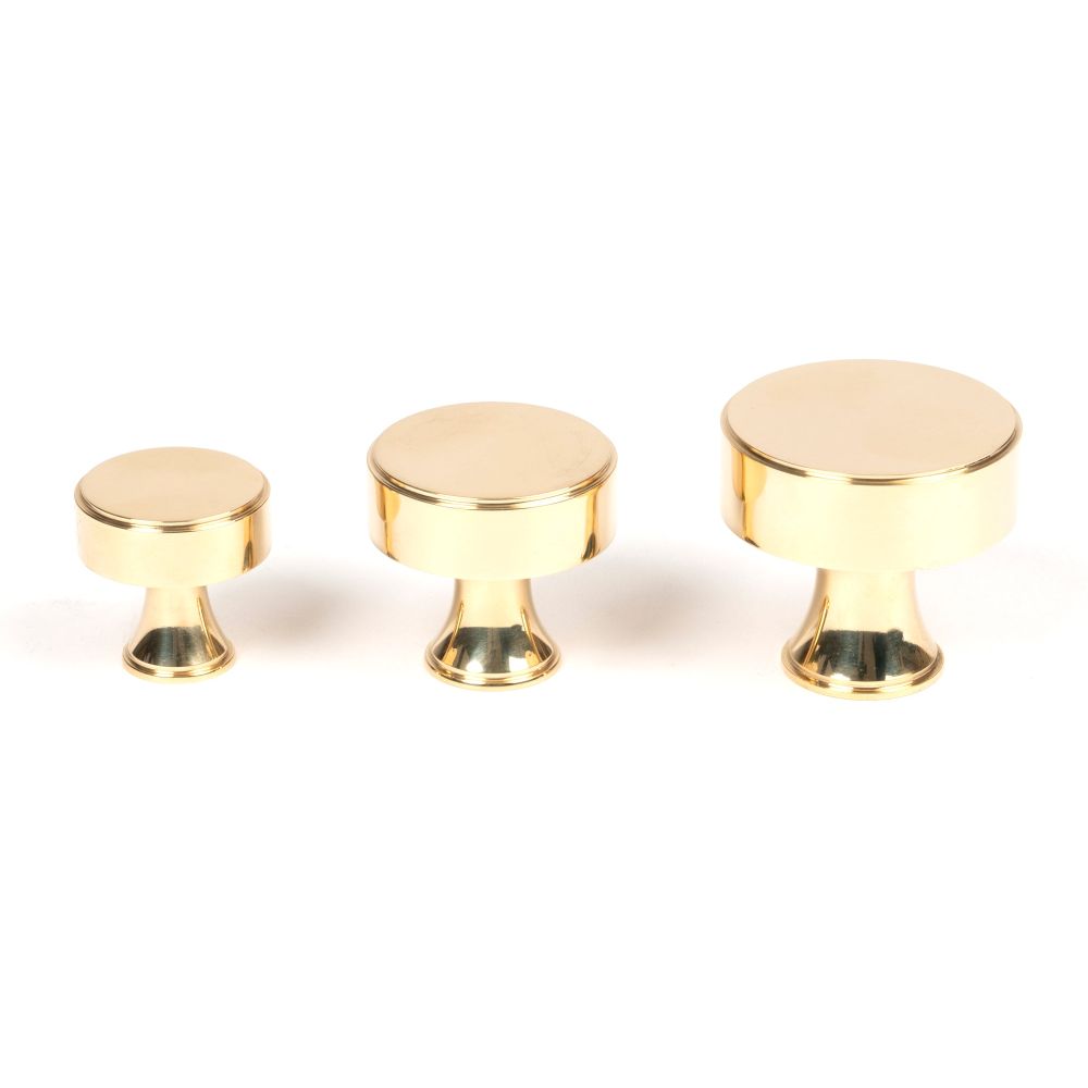 From The Anvil - Polished Brass Scully Cabinet Knob - 38mm | Sku. 50486 | Trade Door Handles.
