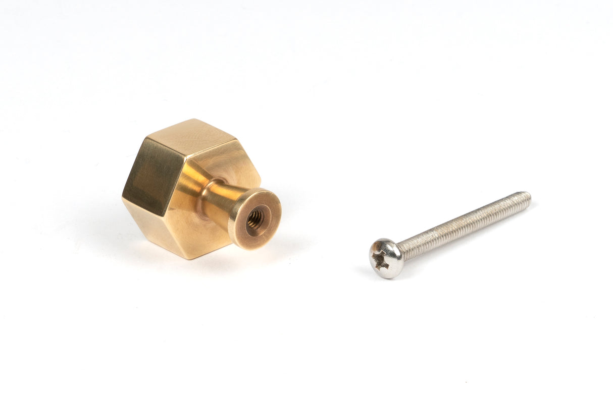 From The Anvil - Polished Brass Kahlo Cabinet Knob - 25mm | Sku. 50487 | Trade Door Handles.