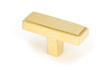 From The Anvil - Polished Brass Scully T-Bar | Sku. 50490 | Trade Door Handles.