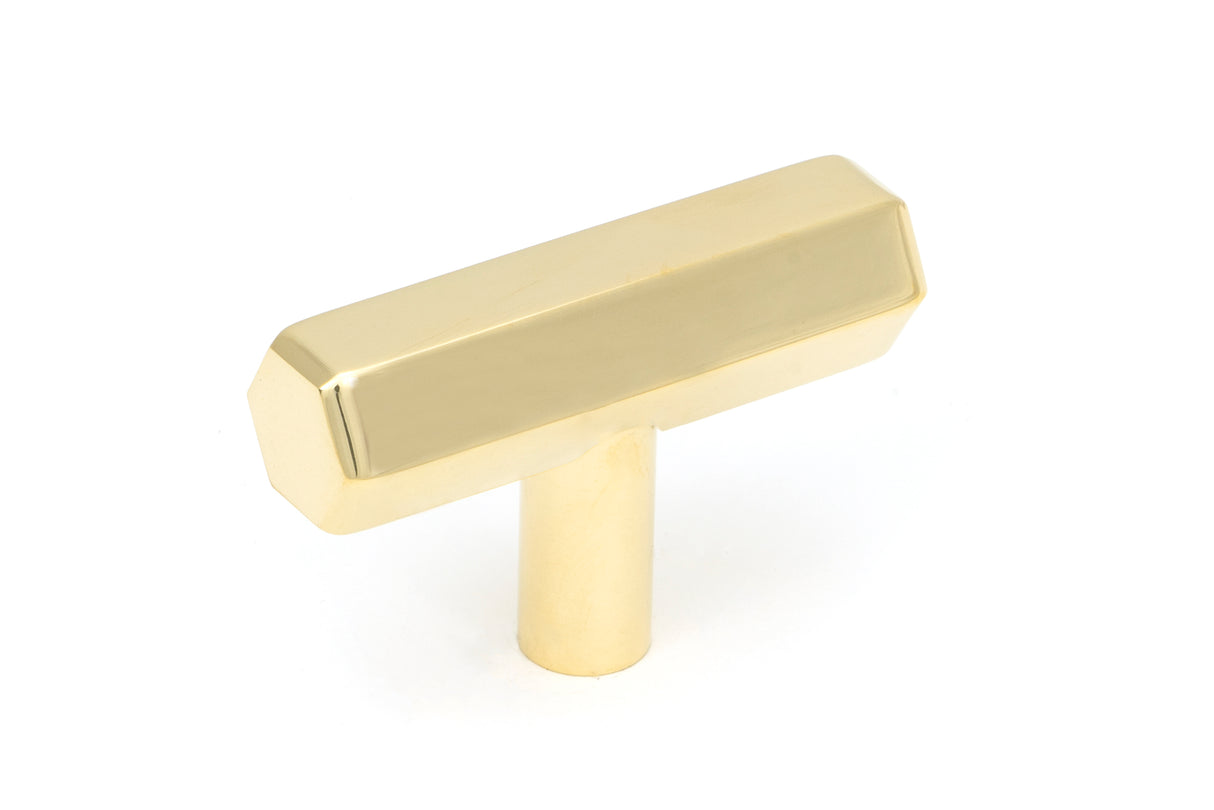 From The Anvil - Polished Brass Kahlo T-Bar | Sku. 50491 | Trade Door Handles.