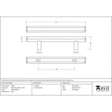 From The Anvil - Polished Brass Kahlo Pull Handle - Small | Sku. 50495 | Trade Door Handles.