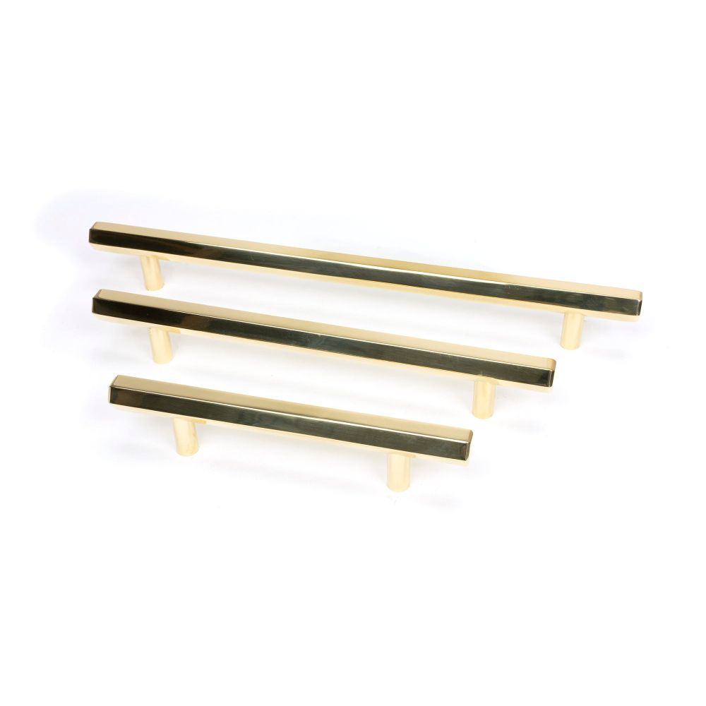 From The Anvil - Polished Brass Kahlo Pull Handle - Medium | Sku. 50496 | Trade Door Handles.