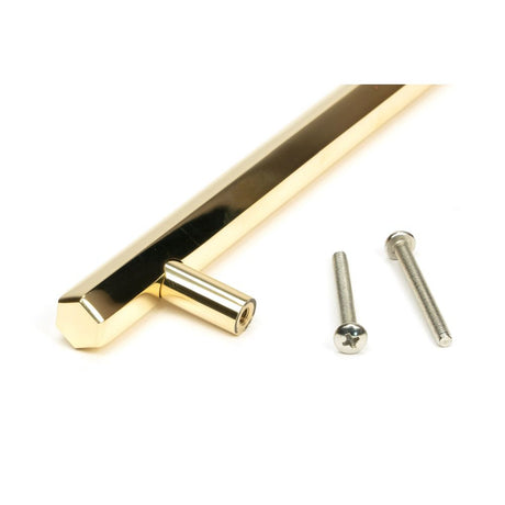 From The Anvil - Polished Brass Kahlo Pull Handle - Large | Sku. 50497 | Trade Door Handles.
