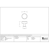 From The Anvil - Aged Brass Scully Cabinet Knob - 32mm | Sku. 50499 | Trade Door Handles.