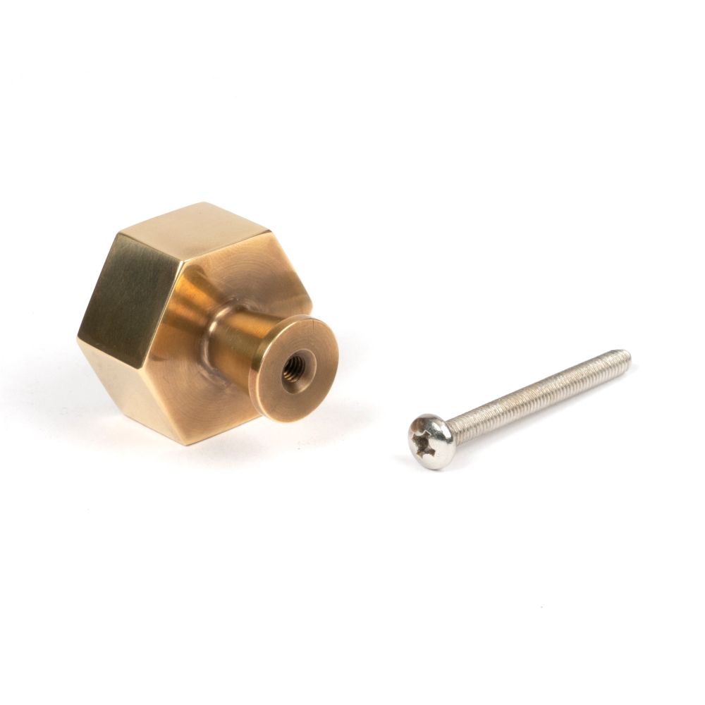 From The Anvil - Aged Brass Kahlo Cabinet Knob - 32mm | Sku. 50502 | Trade Door Handles.