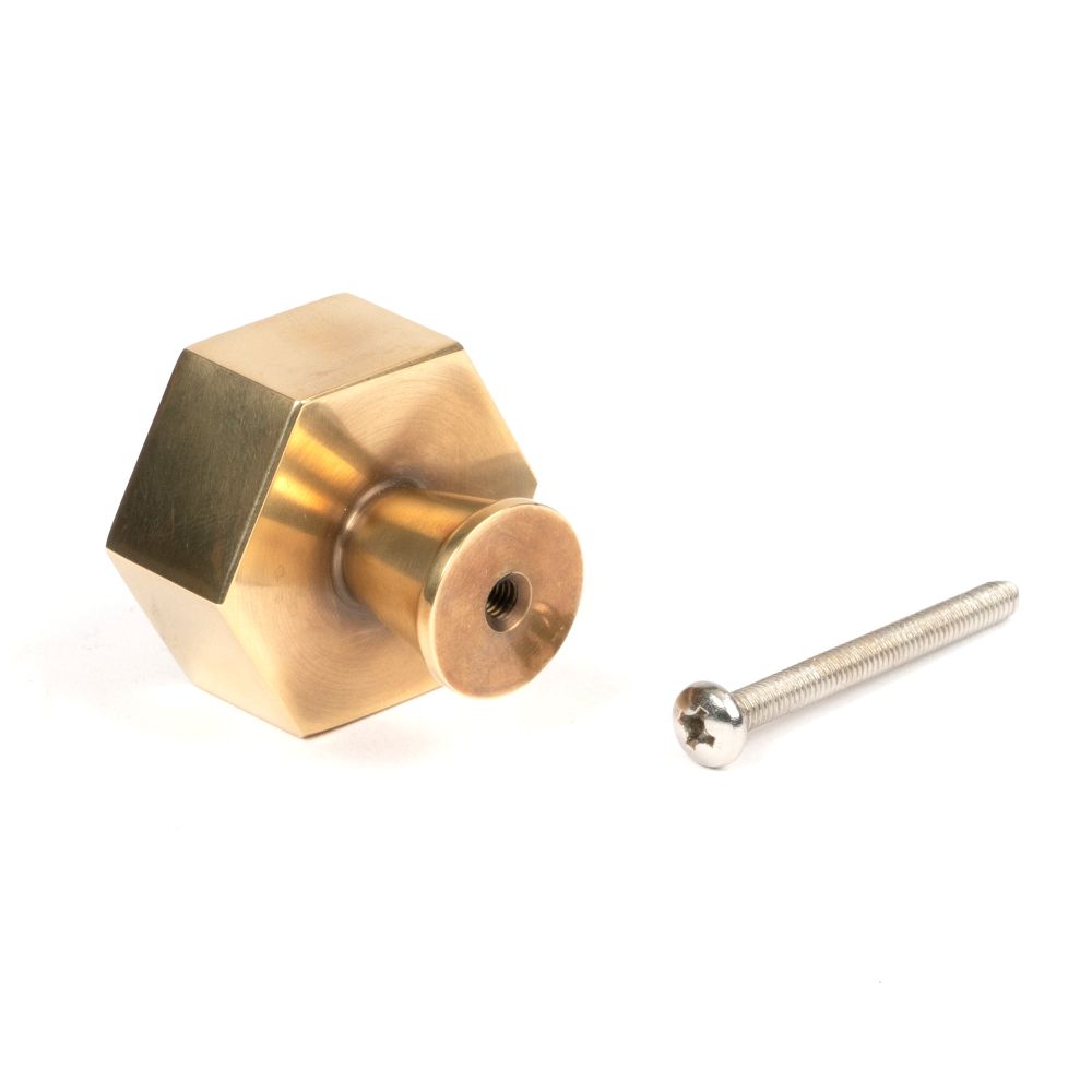 From The Anvil - Aged Brass Kahlo Cabinet Knob - 38mm | Sku. 50503 | Trade Door Handles.