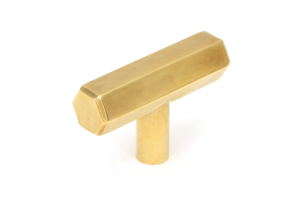 From The Anvil - Aged Brass Kahlo T-Bar | Sku. 50505 | Trade Door Handles.