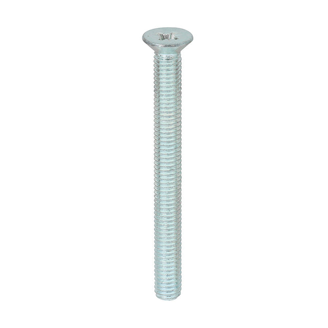 This is an image of Timco - Metric Threaded Machine Screws - PZ - Countersunk - Zinc M5 x 50mm - (100 PCS Box) 5050CPM