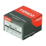 This is an image of Timco - Metric Threaded Machine Screws - PZ - Countersunk - Zinc M5 x 50mm - (100 PCS Box) 5050CPM