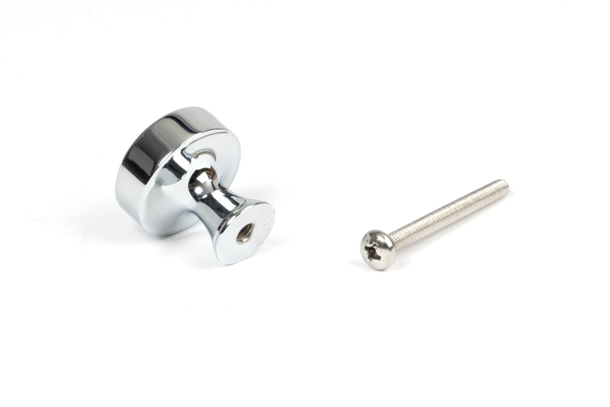 From The Anvil - Polished Chrome Scully Cabinet Knob - 25mm | Sku. 50526 | Trade Door Handles.