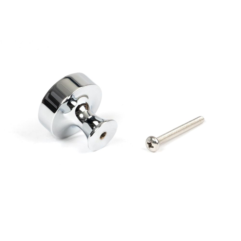 From The Anvil - Polished Chrome Scully Cabinet Knob - 32mm | Sku. 50527 | Trade Door Handles.