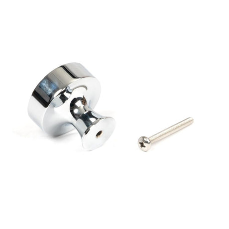 From The Anvil - Polished Chrome Scully Cabinet Knob - 38mm | Sku. 50528 | Trade Door Handles.