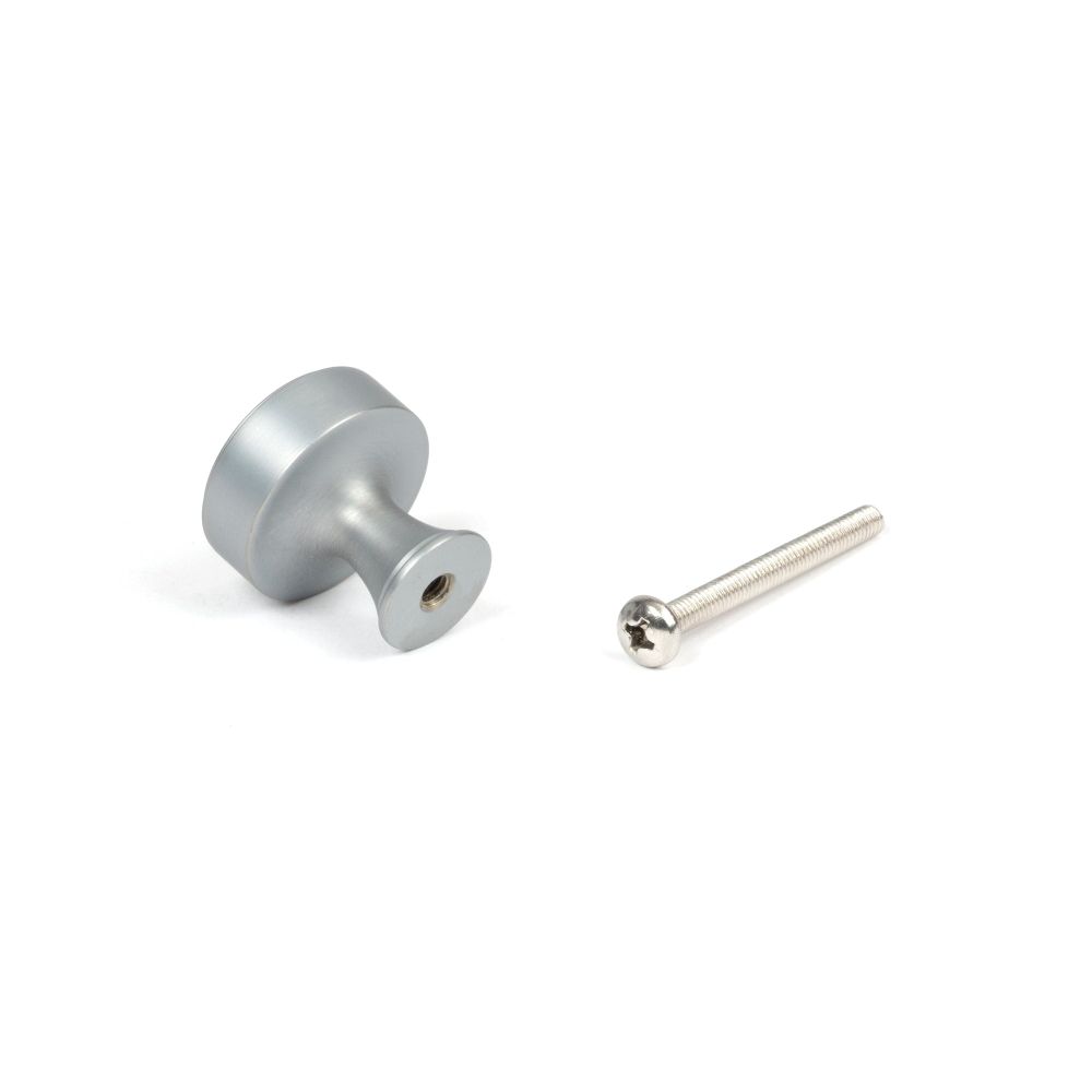 From The Anvil - Satin Chrome Scully Cabinet Knob - 25mm | Sku. 50540 | Trade Door Handles.