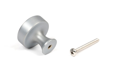 From The Anvil - Satin Chrome Scully Cabinet Knob - 32mm | Sku. 50541 | Trade Door Handles.