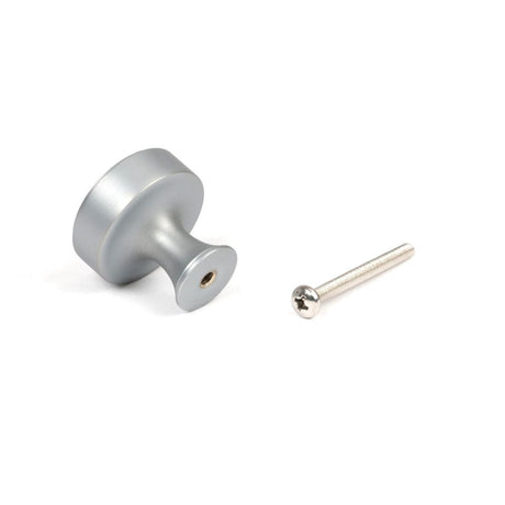 From The Anvil - Satin Chrome Scully Cabinet Knob - 32mm | Sku. 50541 | Trade Door Handles.