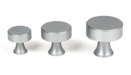 From The Anvil - Satin Chrome Scully Cabinet Knob - 32mm | Sku. 50541 | Trade Door Handles.