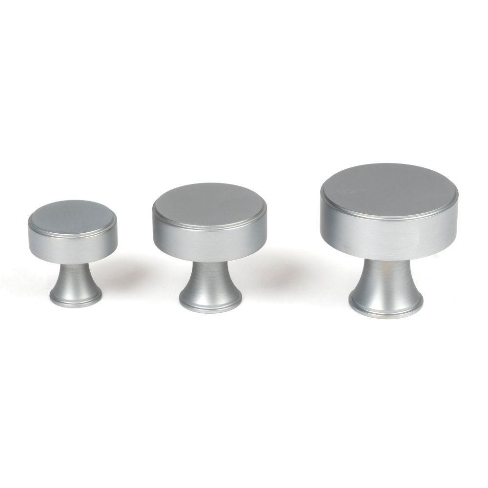 From The Anvil - Satin Chrome Scully Cabinet Knob - 38mm | Sku. 50542 | Trade Door Handles.