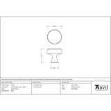 From The Anvil - Satin Chrome Scully Cabinet Knob - 38mm | Sku. 50542 | Trade Door Handles.