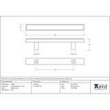 From The Anvil - Satin Chrome Scully Pull Handle - Small | Sku. 50548 | Trade Door Handles.