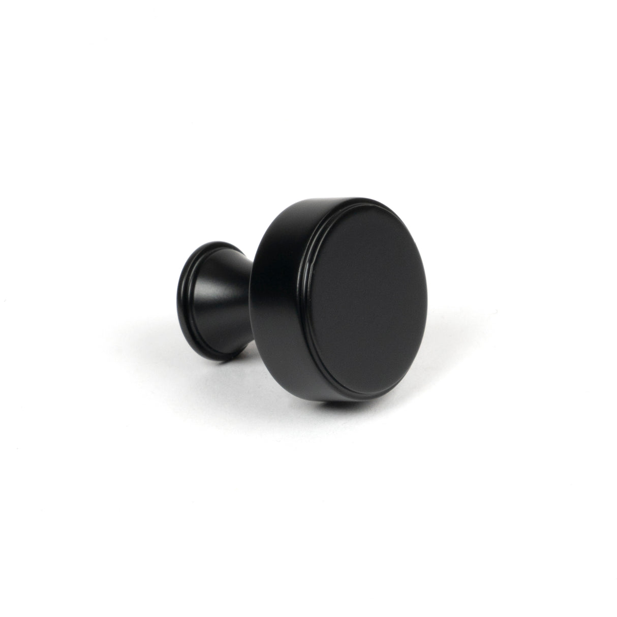 From The Anvil - Matt Black Scully Cabinet Knob - 25mm | Sku. 50554 | Trade Door Handles.