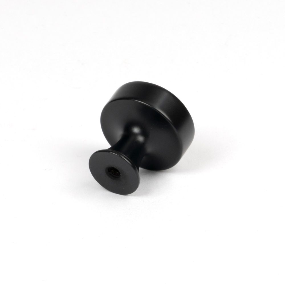 From The Anvil - Matt Black Scully Cabinet Knob - 25mm | Sku. 50554 | Trade Door Handles.