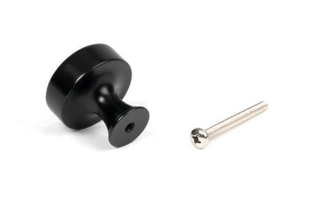 From The Anvil - Matt Black Scully Cabinet Knob - 32mm | Sku. 50555 | Trade Door Handles.