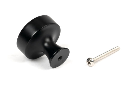 From The Anvil - Matt Black Scully Cabinet Knob - 38mm | Sku. 50556 | Trade Door Handles.