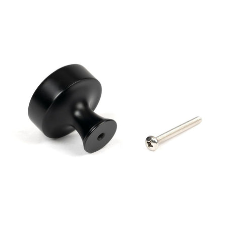 From The Anvil - Matt Black Scully Cabinet Knob - 38mm | Sku. 50556 | Trade Door Handles.
