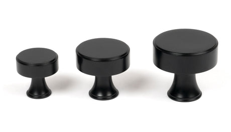 From The Anvil - Matt Black Scully Cabinet Knob - 38mm | Sku. 50556 | Trade Door Handles.