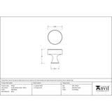 From The Anvil - Matt Black Scully Cabinet Knob - 38mm | Sku. 50556 | Trade Door Handles.