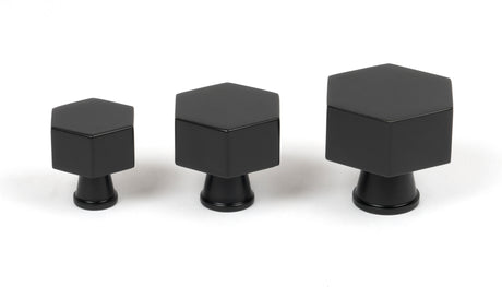 From The Anvil - Matt Black Kahlo Cabinet Knob - 25mm | Sku. 50557 | Trade Door Handles.