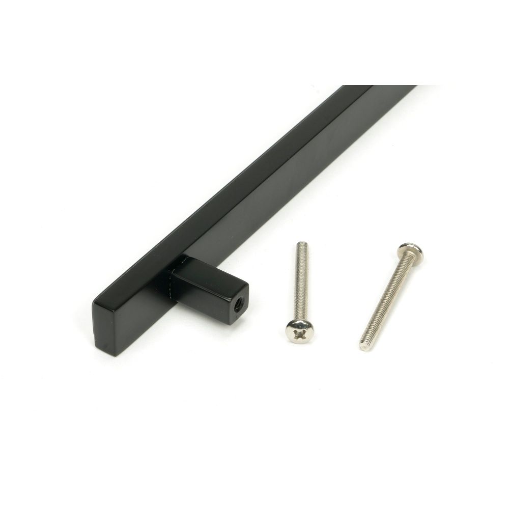 From The Anvil - Matt Black Scully Pull Handle - Medium | Sku. 50563 | Trade Door Handles.