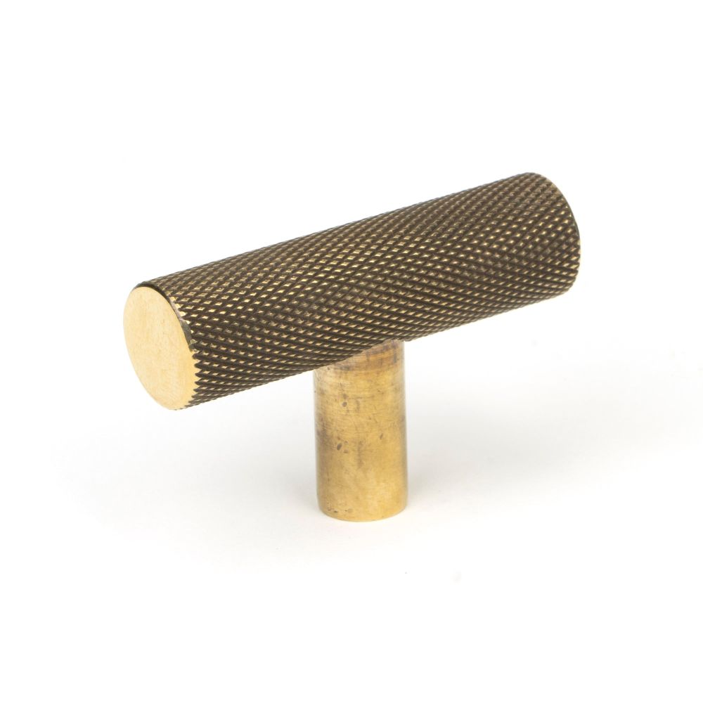 From The Anvil - Aged Brass Brompton T-Bar | Sku. 50569 | Trade Door Handles.