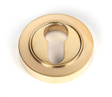 From The Anvil - Polished Brass Round Euro Escutcheon (Plain) | Sku. 50592 | Trade Door Handles.
