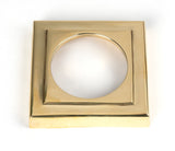 From The Anvil - Polished Brass Round Euro Escutcheon (Square) | Sku. 50595 | Trade Door Handles.