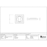 From The Anvil - Polished Brass Round Euro Escutcheon (Square) | Sku. 50595 | Trade Door Handles.