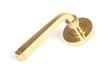 From The Anvil - Polished Brass Avon Round Lever on Rose Set (Plain) - Unsprung | Sku. 50597 | Trade Door Handles.