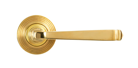 From The Anvil - Polished Brass Avon Round Lever on Rose Set (Beehive) | Sku. 50600 | Trade Door Handles.