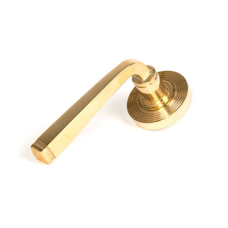 From The Anvil - Polished Brass Avon Round Lever on Rose Set (Beehive) | Sku. 50600 | Trade Door Handles.