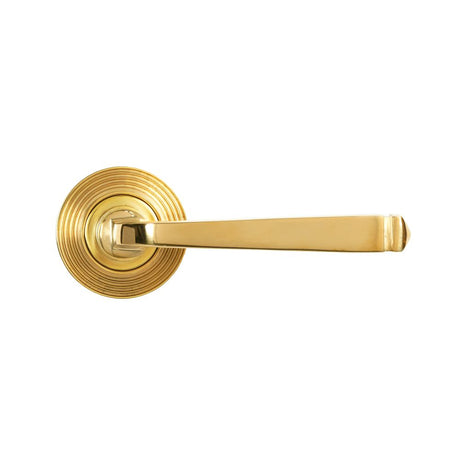 From The Anvil - Polished Brass Avon Round Lever on Rose Set (Beehive) - Unsprung | Sku. 50601 | Trade Door Handles.