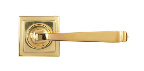 From The Anvil - Polished Brass Avon Round Lever on Rose Set (Square) | Sku. 50602 | Trade Door Handles.