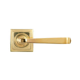 From The Anvil - Polished Brass Avon Round Lever on Rose Set (Square) | Sku. 50602 | Trade Door Handles.