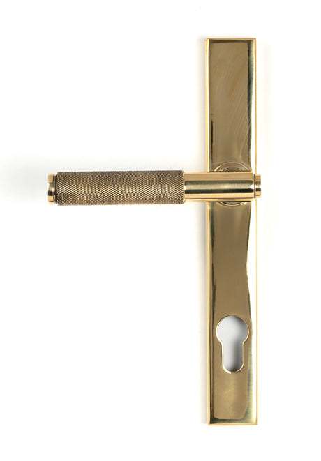 From The Anvil - Polished Brass Brompton Slimline Lever Espag. Lock Set | Sku. 50604 | Trade Door Handles.