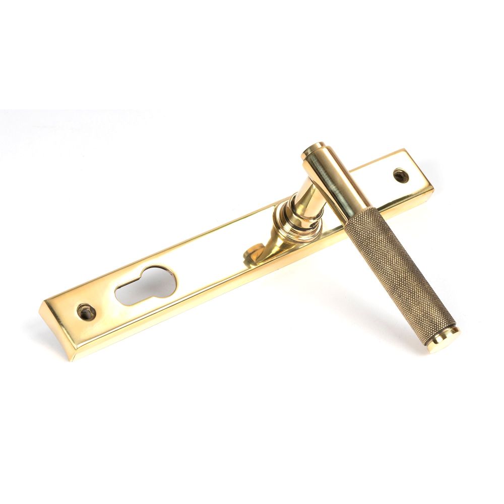 From The Anvil - Polished Brass Brompton Slimline Lever Espag. Lock Set | Sku. 50604 | Trade Door Handles.