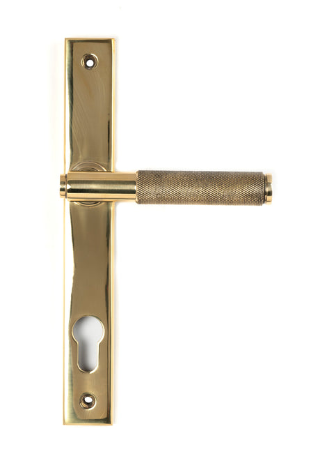 From The Anvil - Polished Brass Brompton Slimline Lever Espag. Lock Set | Sku. 50604 | Trade Door Handles.