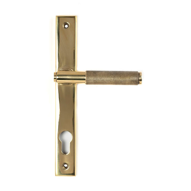 From The Anvil - Polished Brass Brompton Slimline Lever Espag. Lock Set | Sku. 50604 | Trade Door Handles.